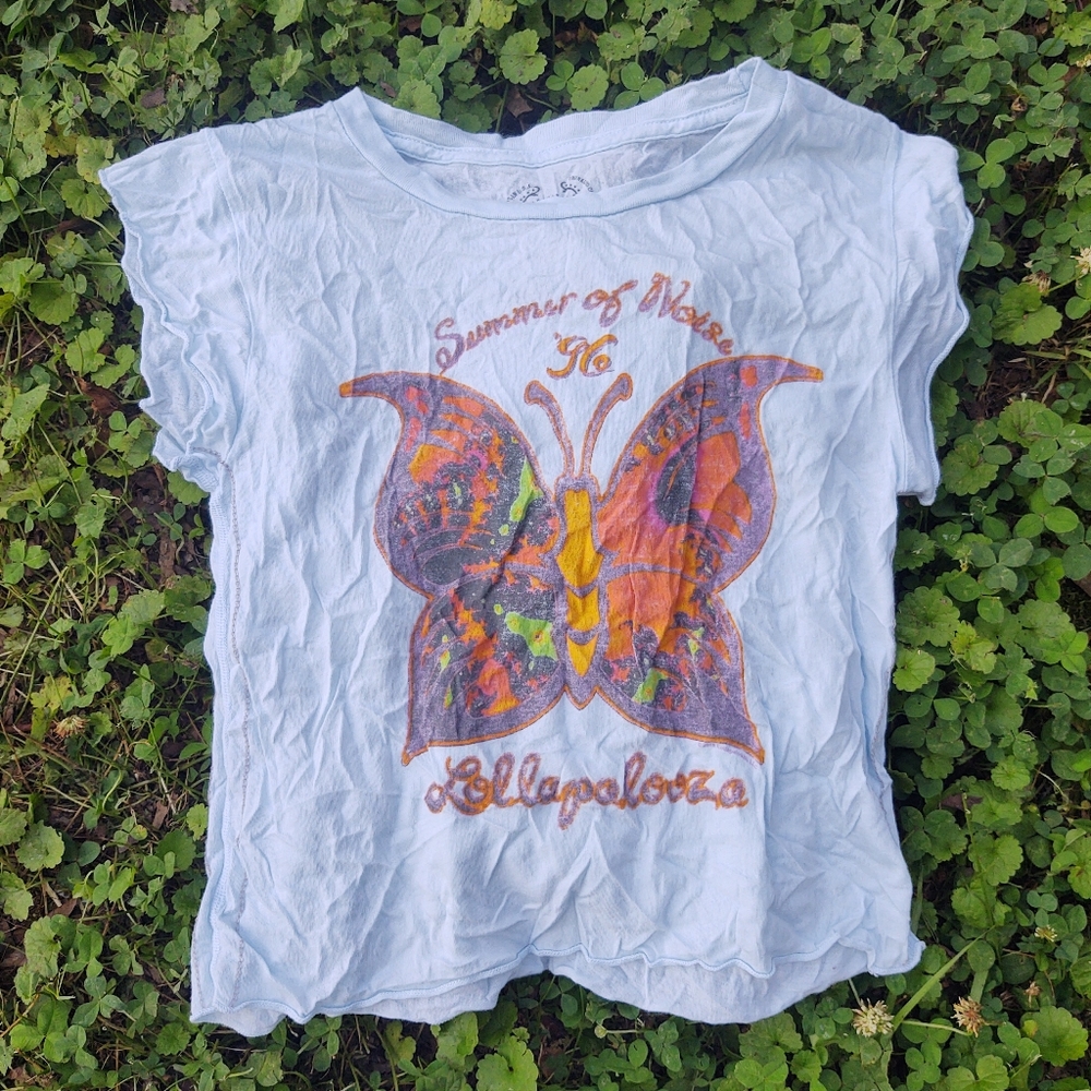 Trunk cropped butterfly tee